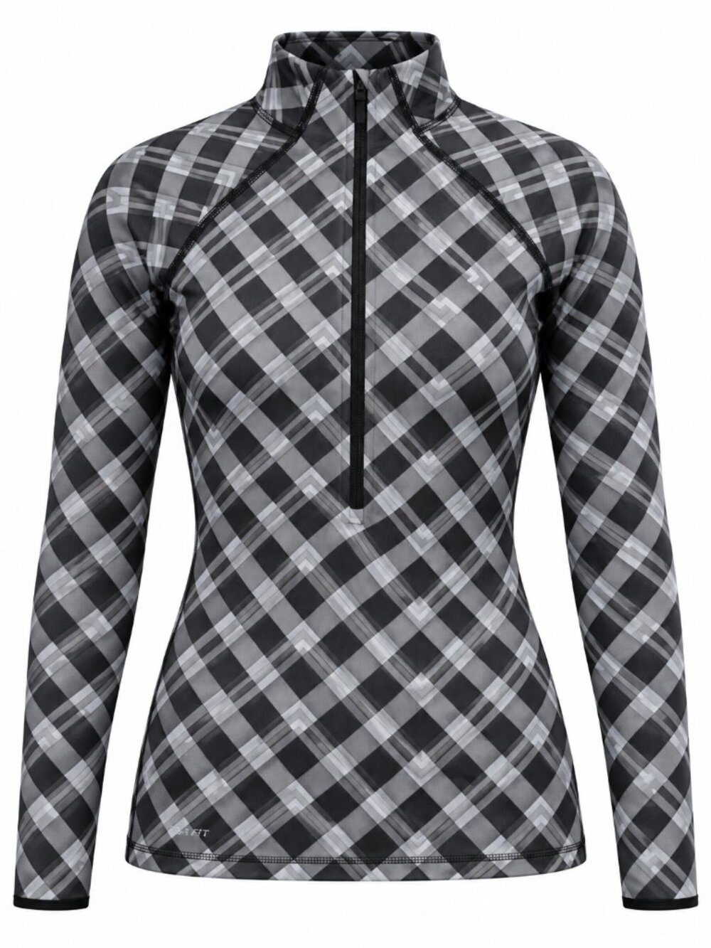 Nike Pro Plaid Dri-FIT Quarter-Zip Athletic Top Women’s S